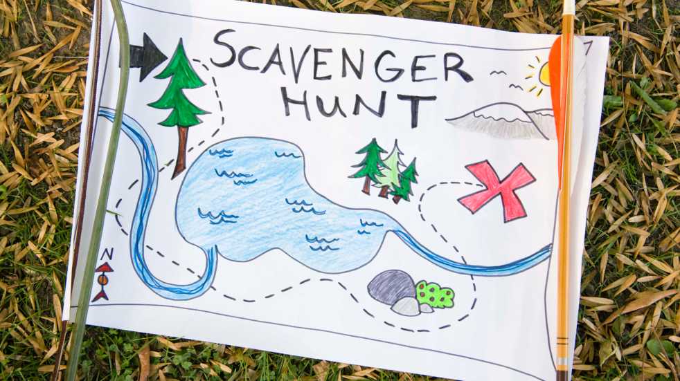 Scavenger hunt map